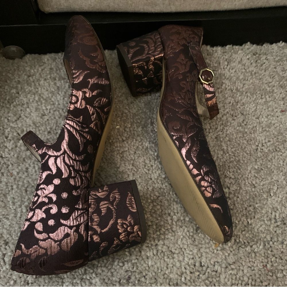 Louise et cie Elegant textured fabric Women's Shoes 8.5 Mary Jane style - Picture 6 of 8